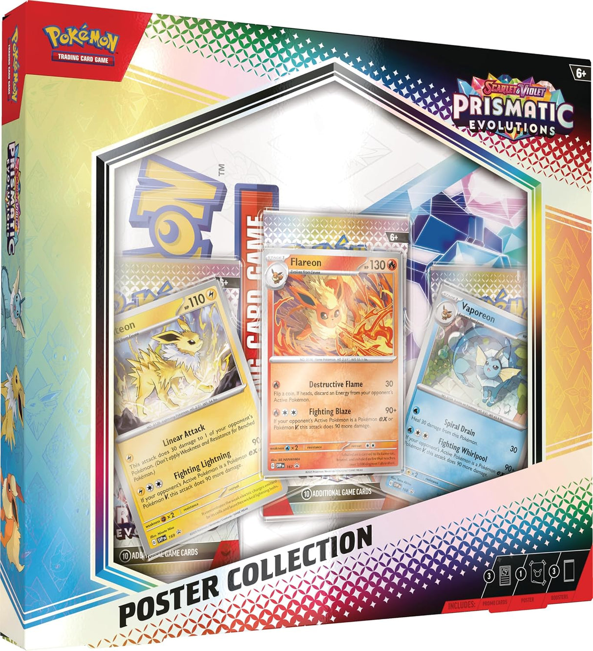 Pokemon SV8.5 Scarlet and Violet Prismatic Evolutions Poster Collection (2-Pack)