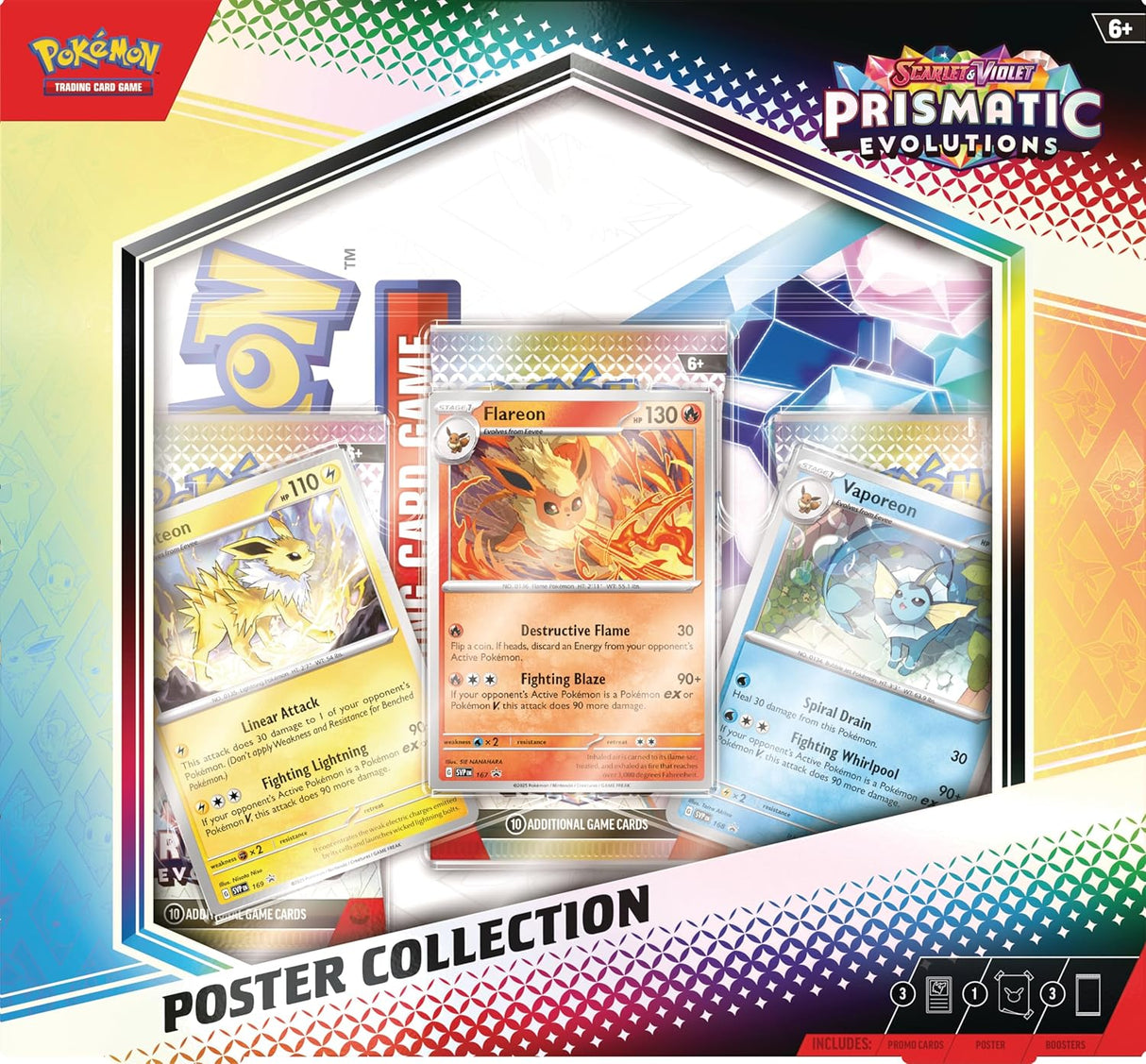 Pokemon SV8.5 Scarlet and Violet Prismatic Evolutions Poster Collection (2-Pack)