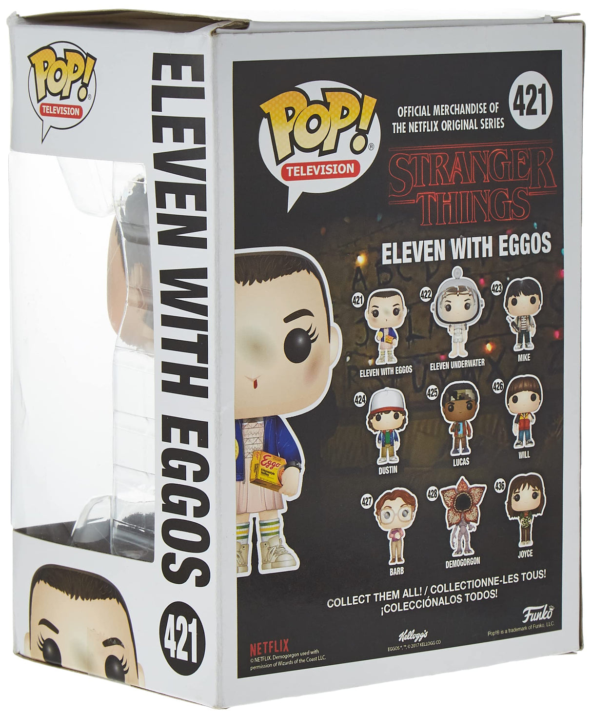 Funko Pop Stranger Things Eleven with Eggos Vinyl Figure , Styles May Vary -Without Blonde Wig