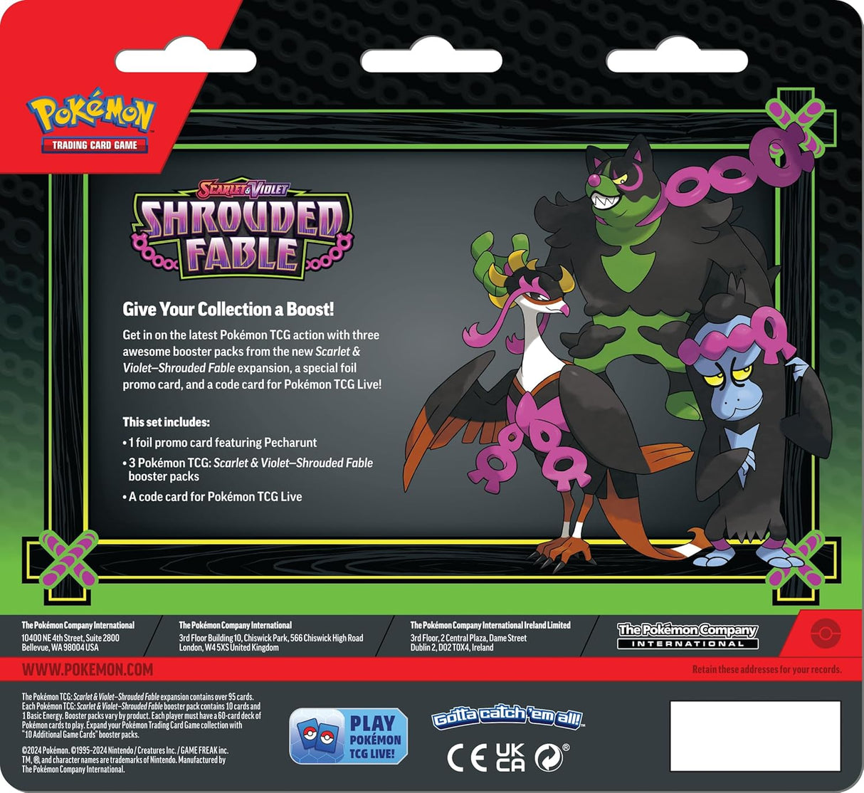 Pokemon Scarlet & Violet Shrouded Fable 3-Pack Blister