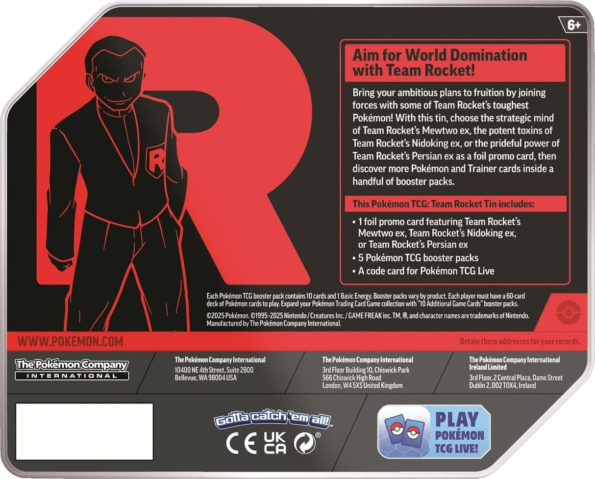 Pokemon TCG Team Rocket Tin | Team Rocket's Nidoking ex