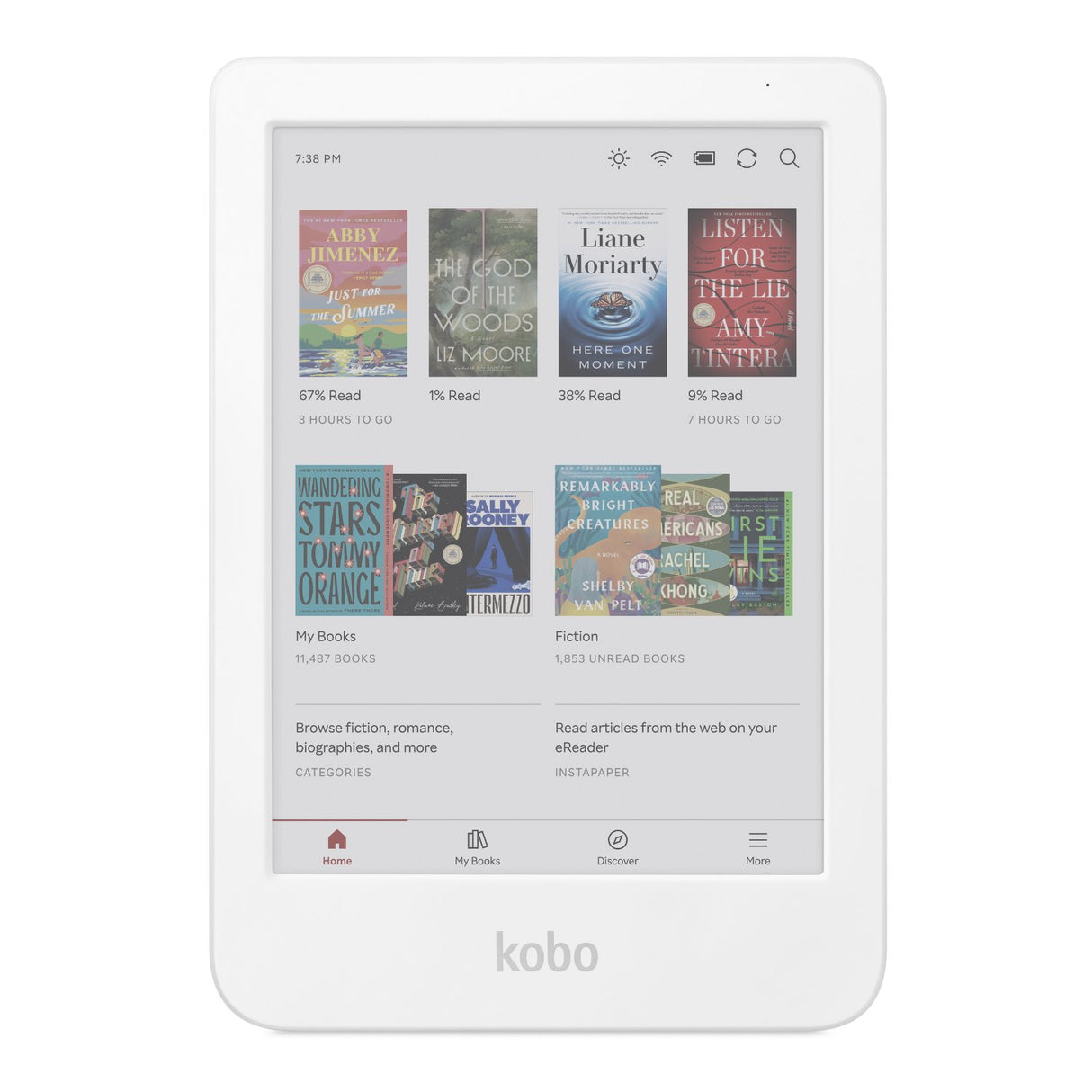 Kobo Clara Colour (White) eReader with SleepCover & White Remote Page Turner Bundle