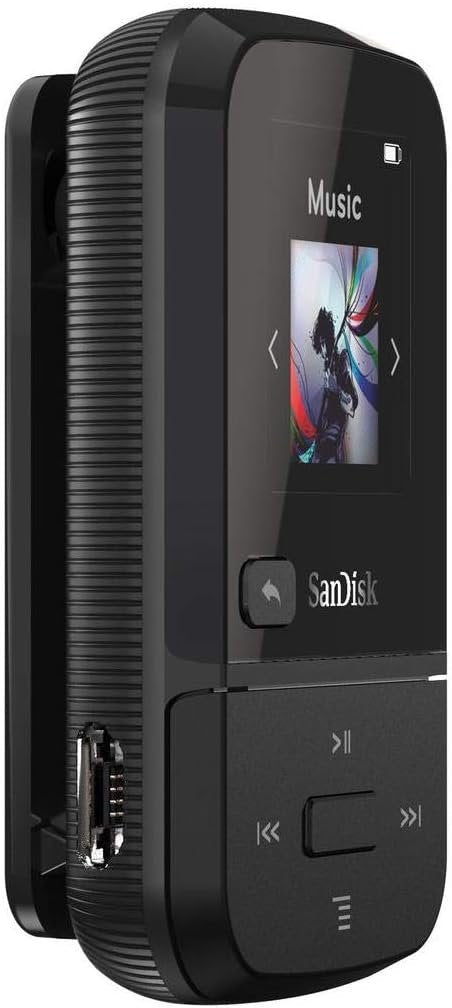 SanDisk 16GB Clip Sport Go MP3 Player - LED Screen and FM Radio - SDMX30-016G-G46K (Certified Refurbished)