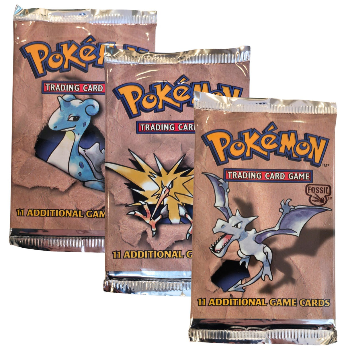 Pokemon OS3 Fossil | 3 Booster Packs (One of Each Artwork)