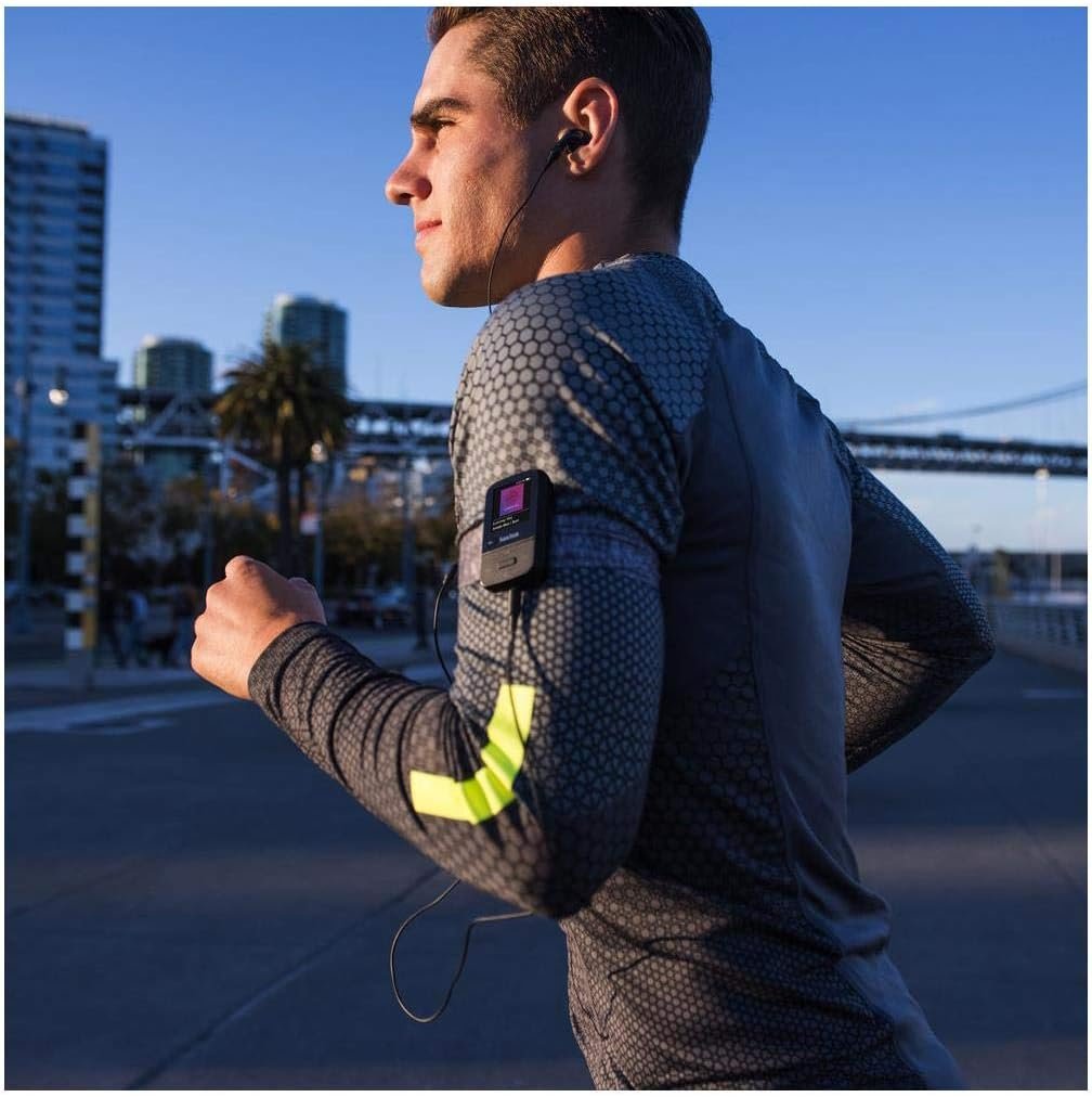 SanDisk 16GB Clip Sport Go MP3 Player - LED Screen and FM Radio - SDMX30-016G-G46K (Certified Refurbished)