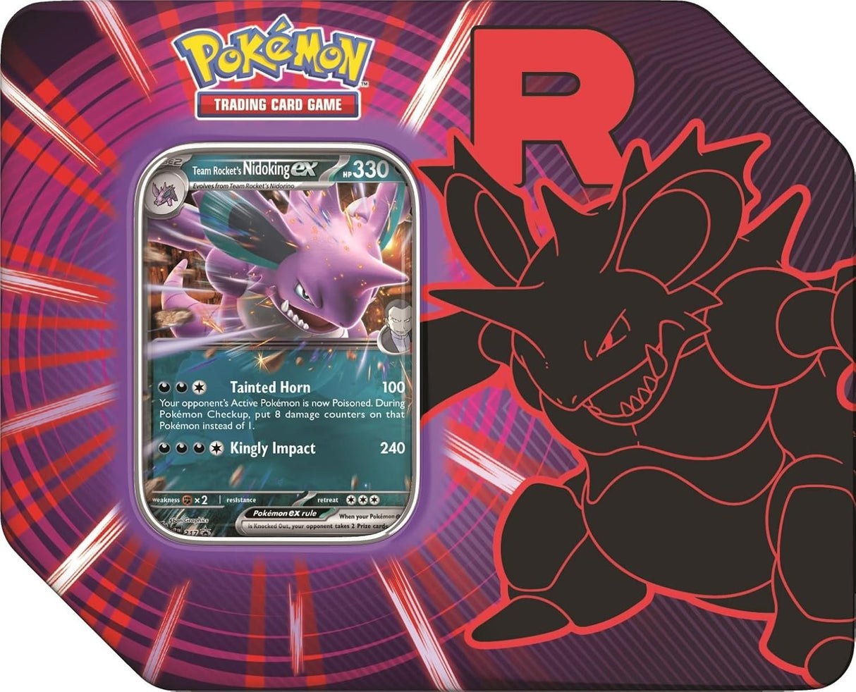 Pokemon TCG Team Rocket Tin | Team Rocket's Nidoking ex