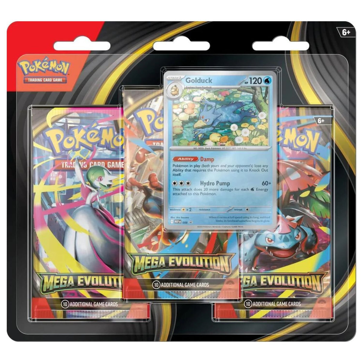 Pokemon ME1 Mega Evolution 3-Pack Blister | Golduck