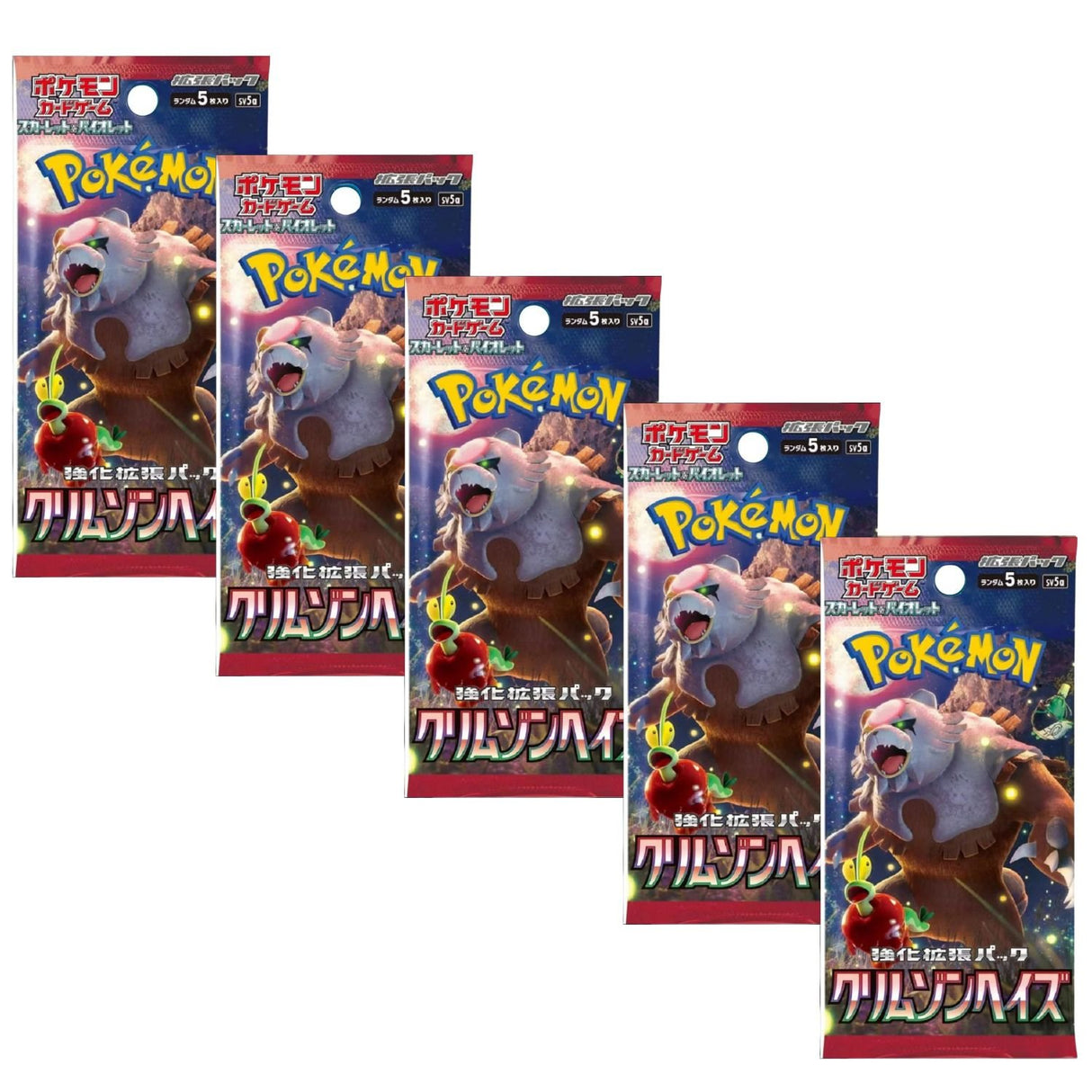 Pokemon TCG SV5A Scarlet & Violet Crimson Haze Booster Pack | 5-Pack (Japanese Version)