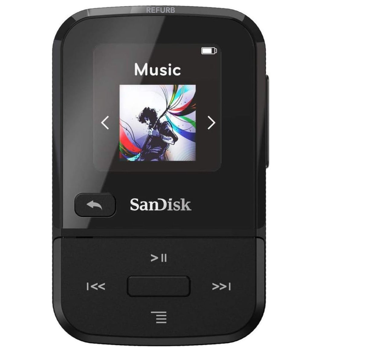 SanDisk 16GB Clip Sport Go MP3 Player - LED Screen and FM Radio - SDMX30-016G-G46K (Certified Refurbished)