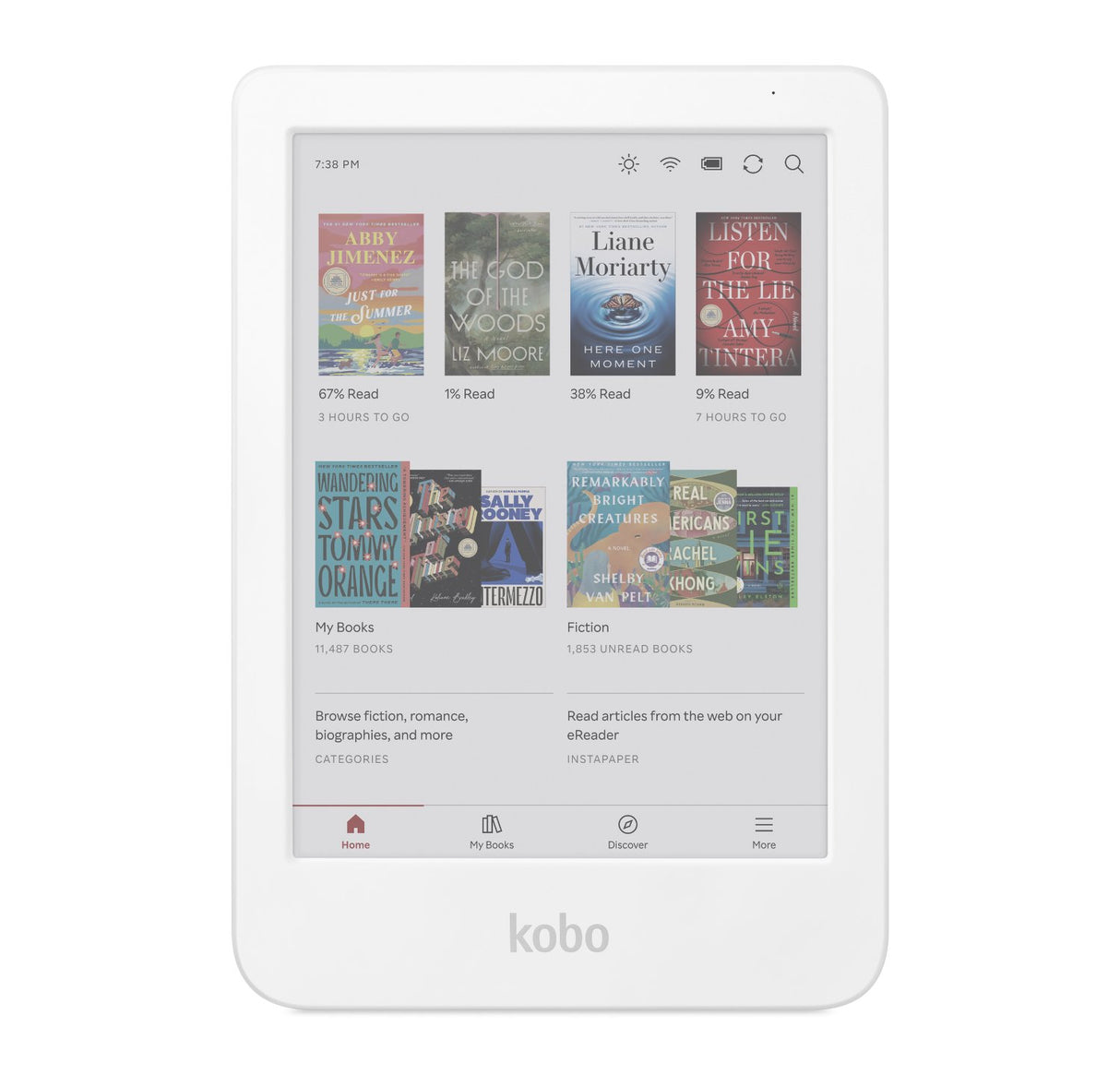 Kobo Clara Color (White) eReader with White Remote Bundle