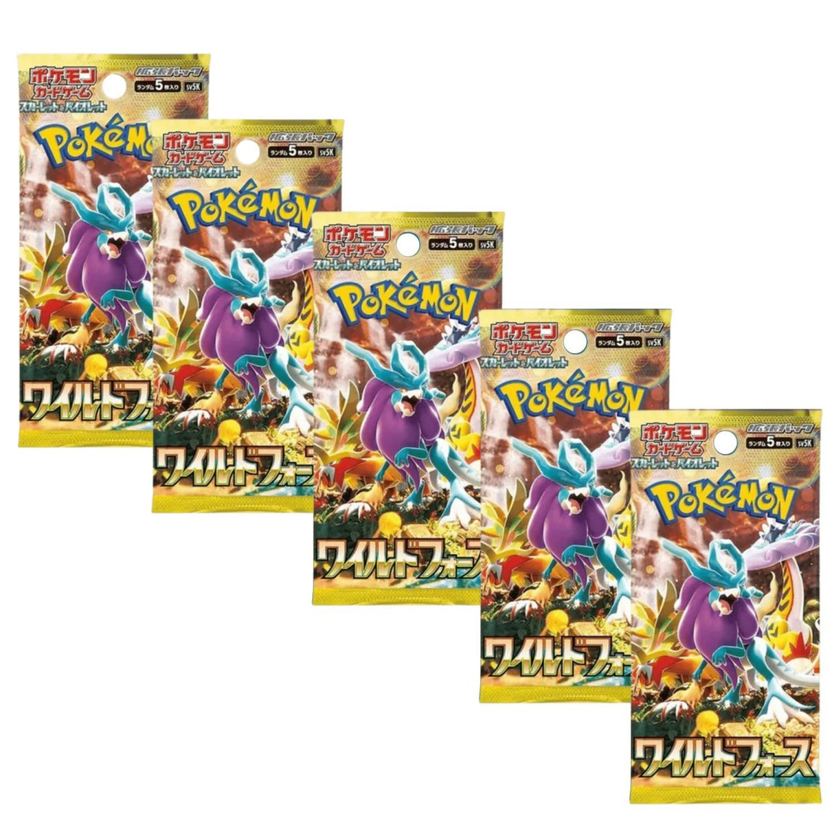 Pokemon TCG SV5K Scarlet & Violet Wild Force Booster Pack | 5-Pack (Japanese Version)