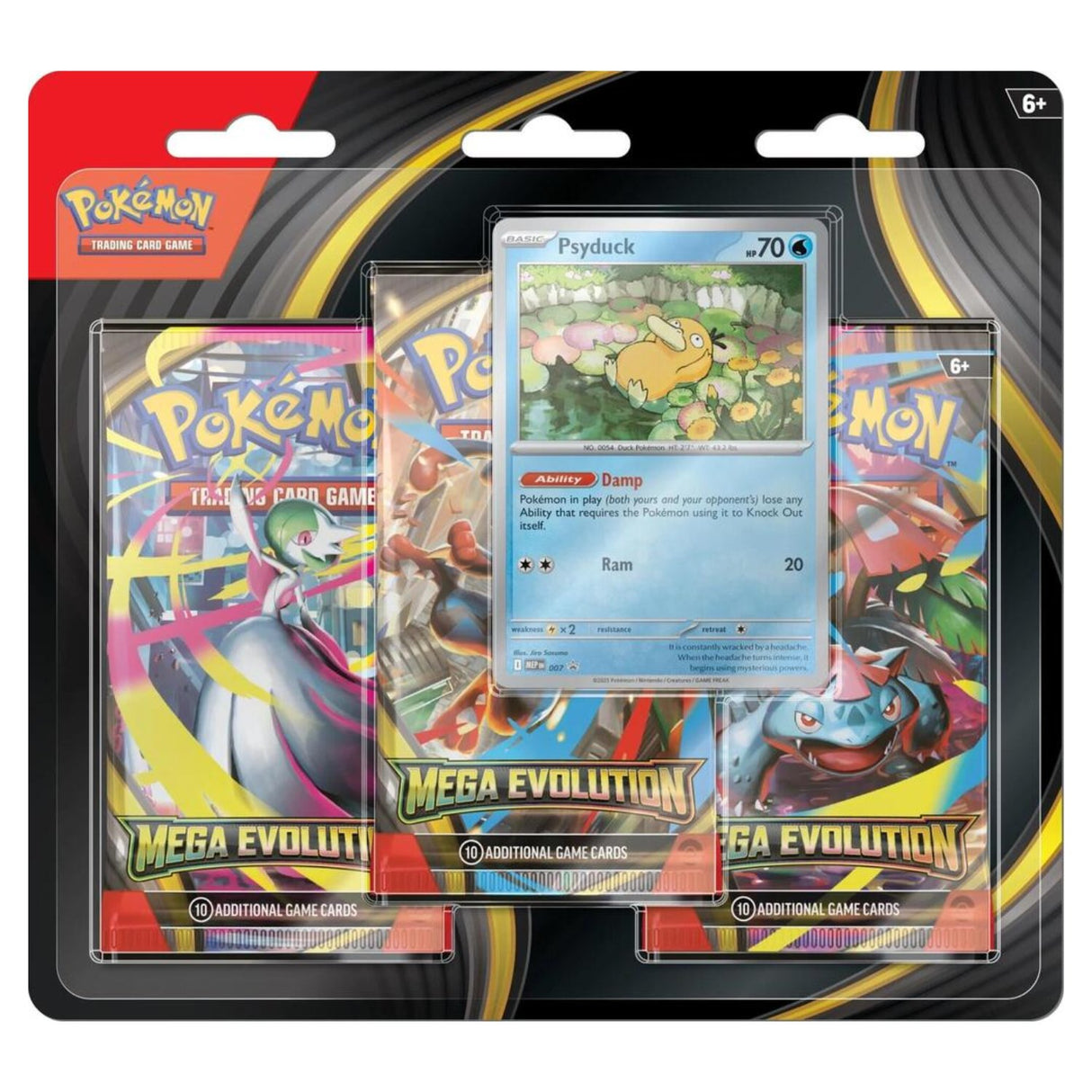 Pokemon ME1 Mega Evolution 3-Pack Blisters | Psyduck and Golduck