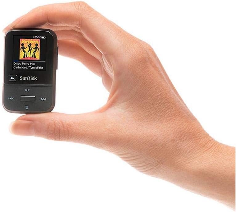 SanDisk 16GB Clip Sport Go MP3 Player - LED Screen and FM Radio - SDMX30-016G-G46K (Certified Refurbished)
