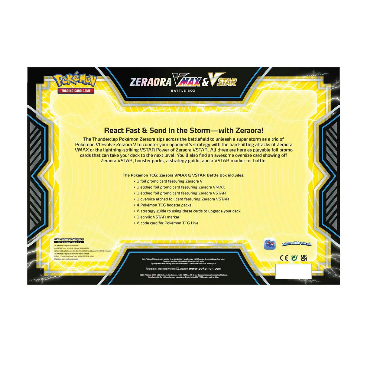 Pokemon TCG: Zeraora VMAX VSTAR Battle Box