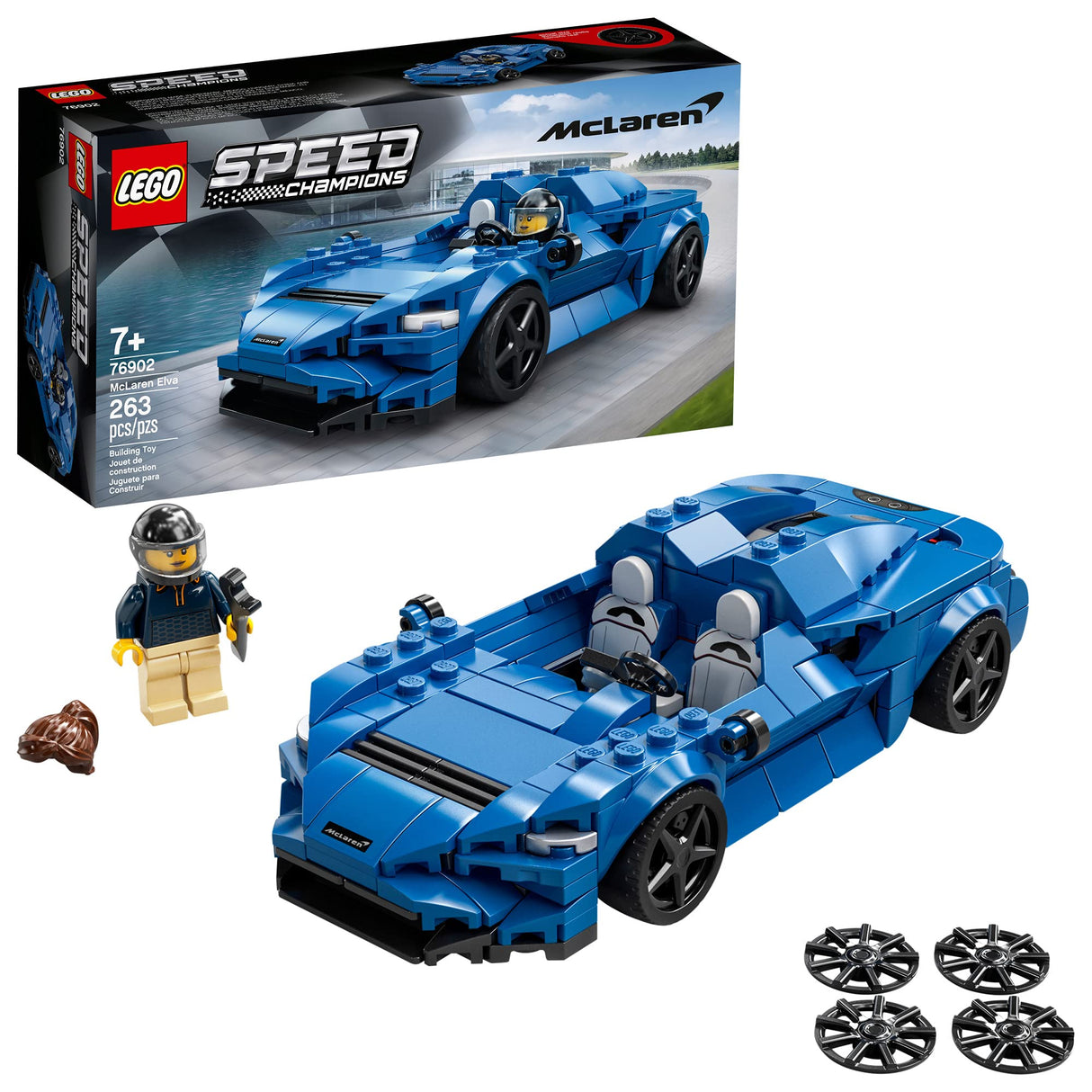 LEGO Speed Champions McLaren Elva 76902 Building Kit; Top Toy Car; Cool Toy for Kids; New 2021 (263 Pieces)