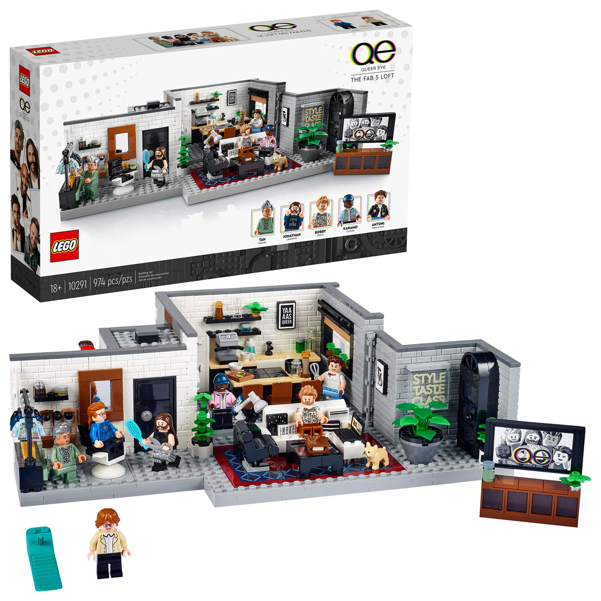 LEGO Queer Eye – The Fab 5 Loft 10291 Building Kit (974 Pieces) (Used, Acceptable)