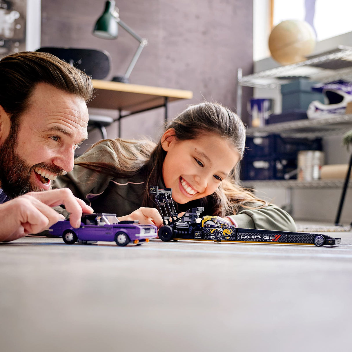 LEGO Speed Champions Mopar Dodge//SRT Top Fuel Dragster and 1970 Dodge Challenger T/A 76904 Building Toy; New 2021 (627 Pieces) (Open Box, Like New)