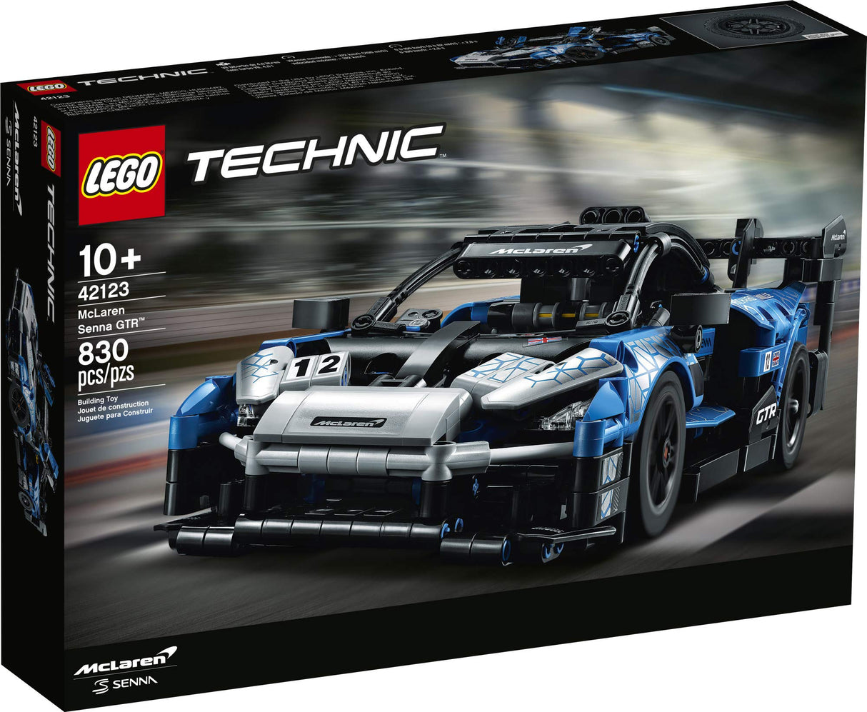 LEGO Technic McLaren Senna GTR 42123 Toy Car Model Building Kit; Build and Display an Authentic McLaren Supercar, New 2021 (830 Pieces) (Open Box,Like New)