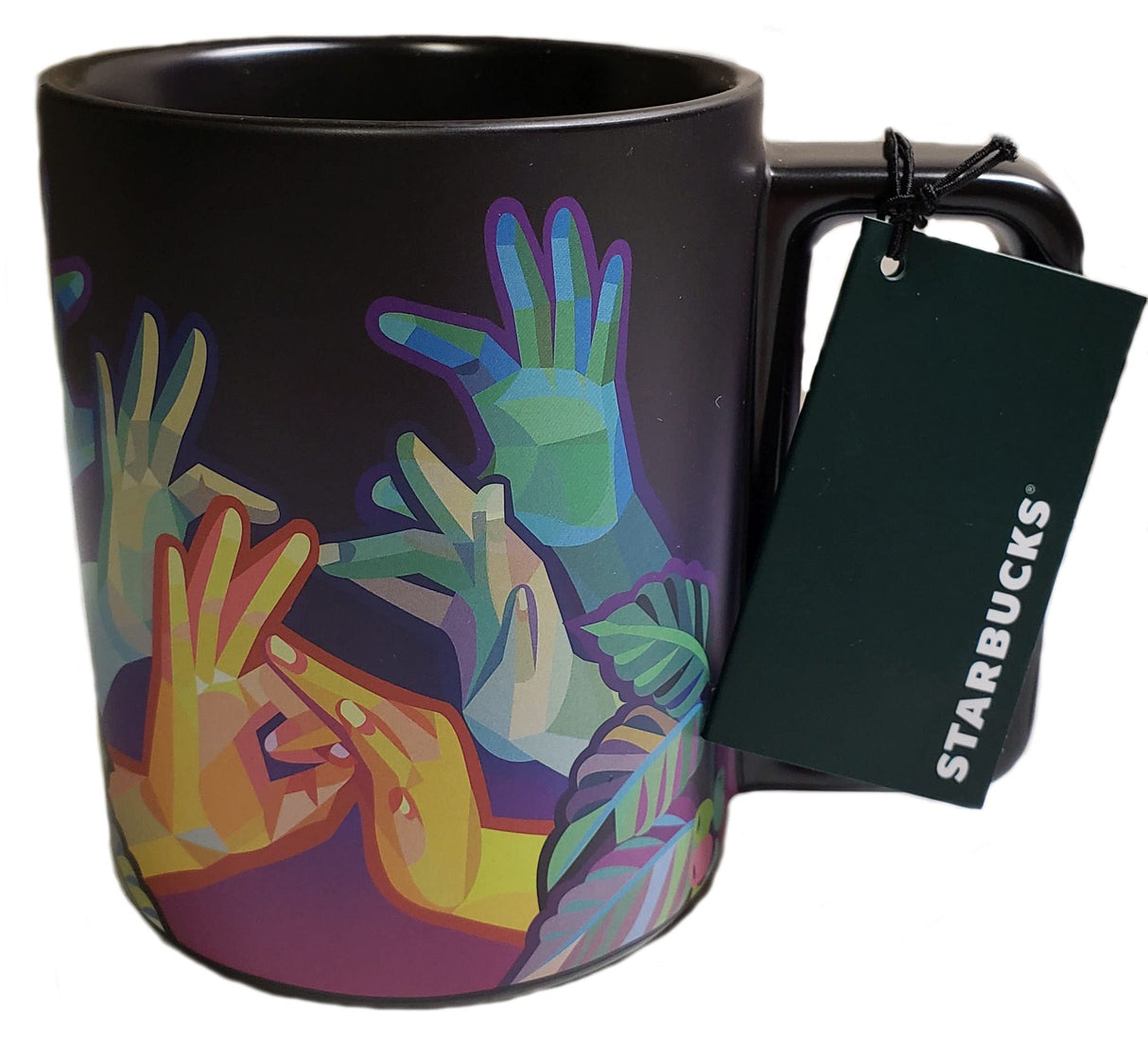 Starbucks American Sign Language ASL Hand Movements Coffee Mug, 12 Oz