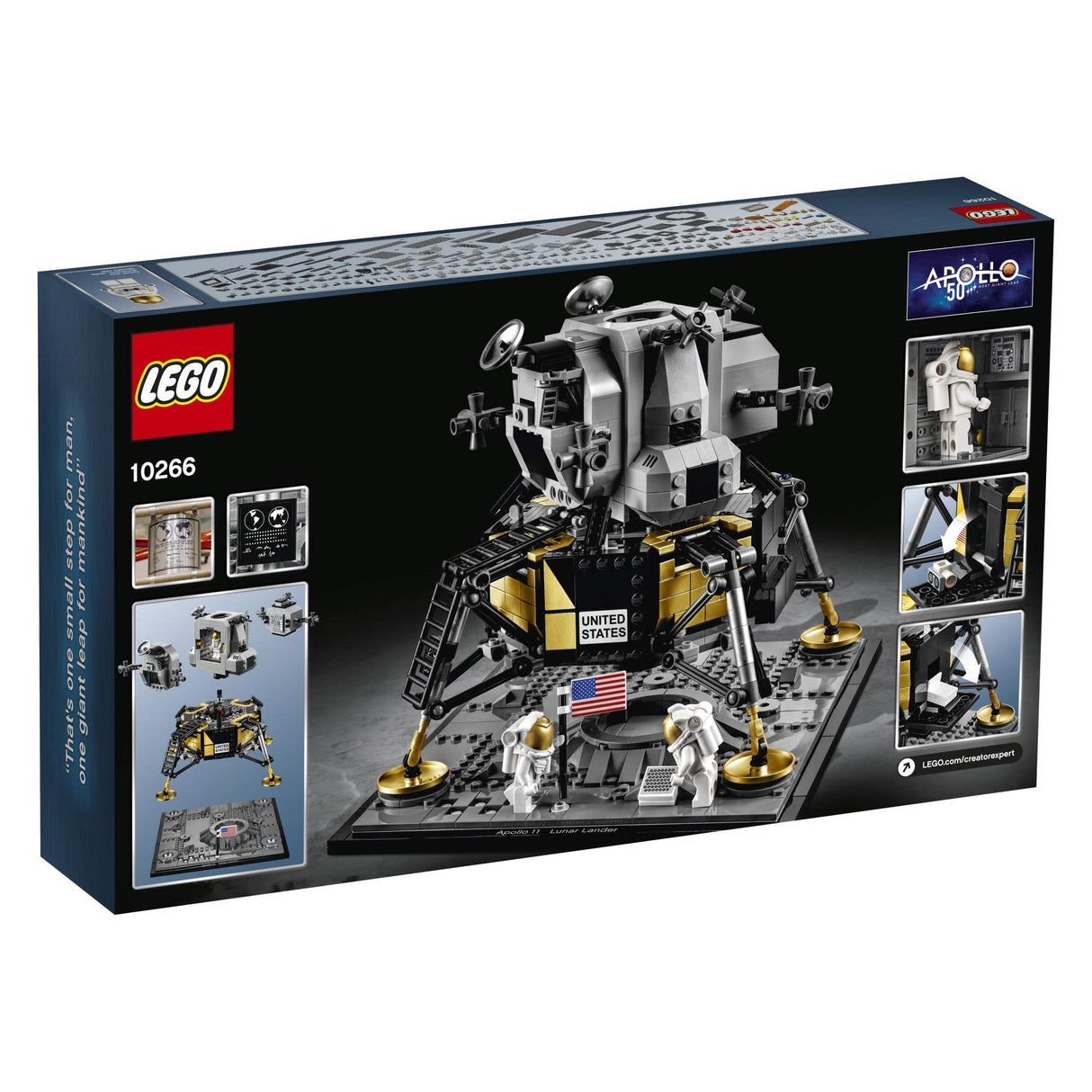 LEGO Creator Expert NASA Apollo 11 Lunar Lander 10266 Building Kit (1,087 Pieces) (Like New, Open Box)