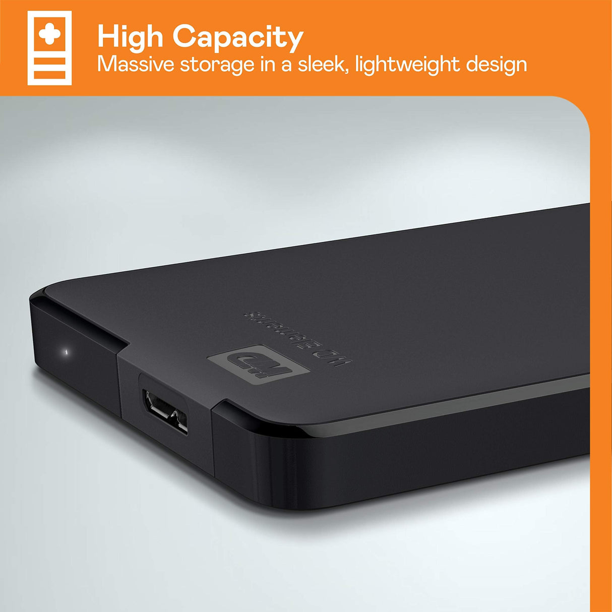 WD 1TB Elements Portable HDD, External Hard Drive, USB 3.0 WDBUZG0010BBK-WESN, Black (Open Box, Like New)