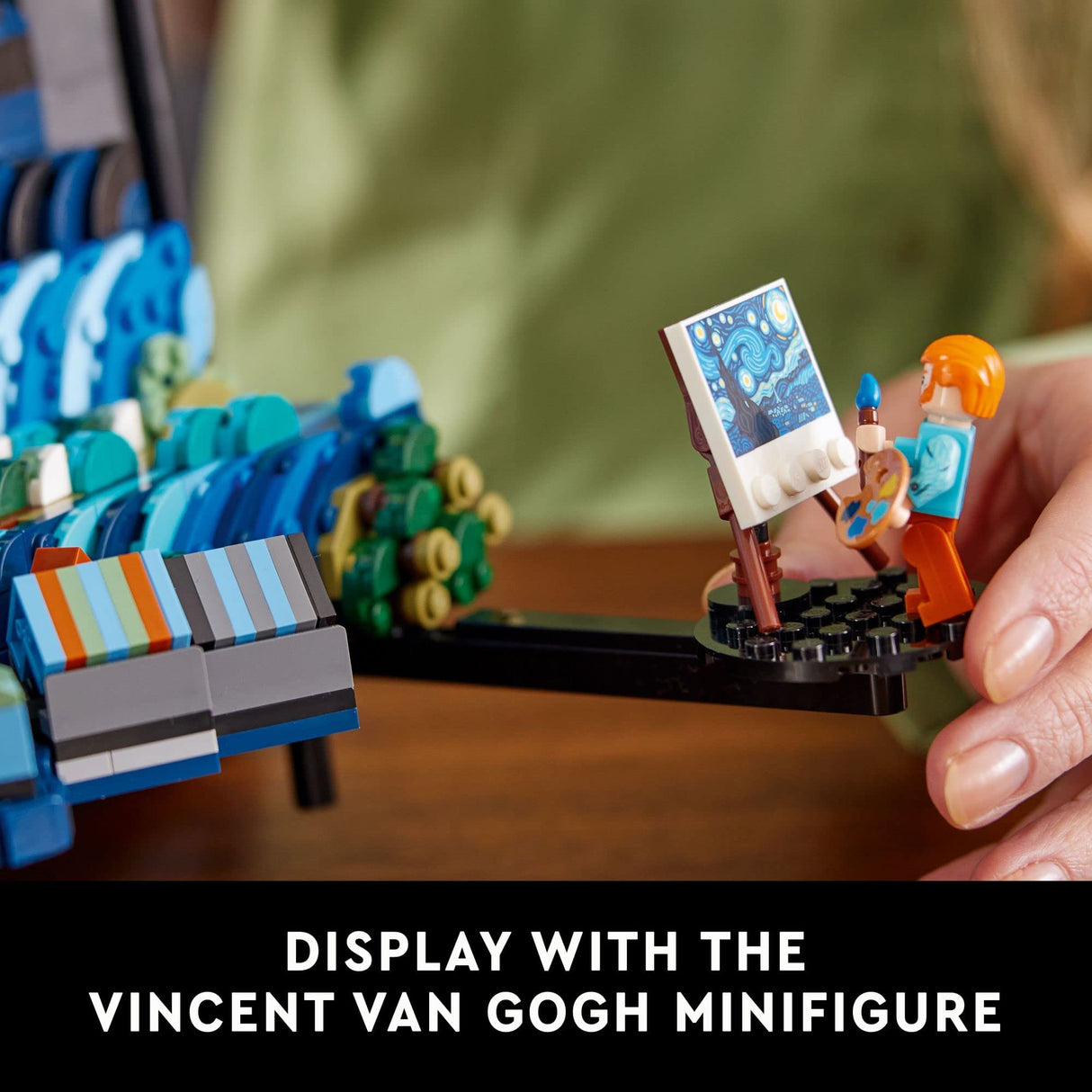LEGO Ideas Vincent Van Gogh - The Starry Night 21333, Unique 3D Wall Art Home Décor Piece with Artist Minifigure, Creative Crafts Set for Adults