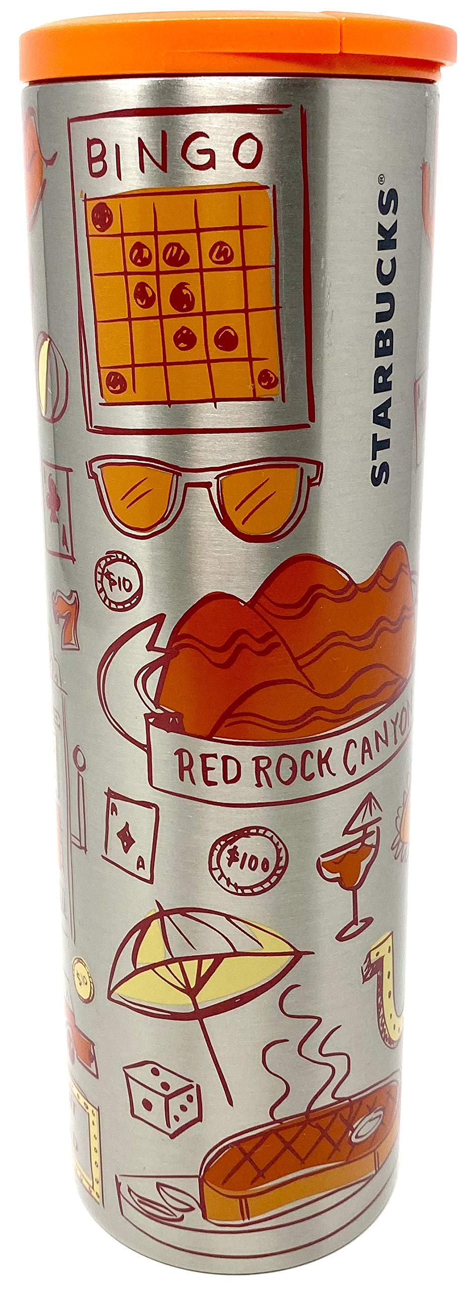 Starbucks Las Vegas Vacuum Insulated Stainless Steel Traveler Coffee Tumbler, 16 Oz