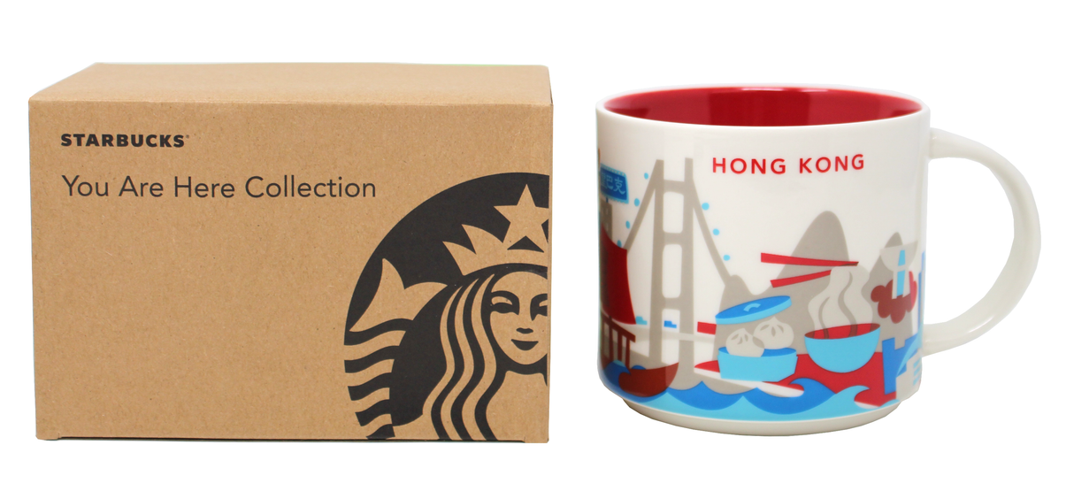 Starbucks You Are Here Series Hong Kong Ceramic Mug, 14 Oz
