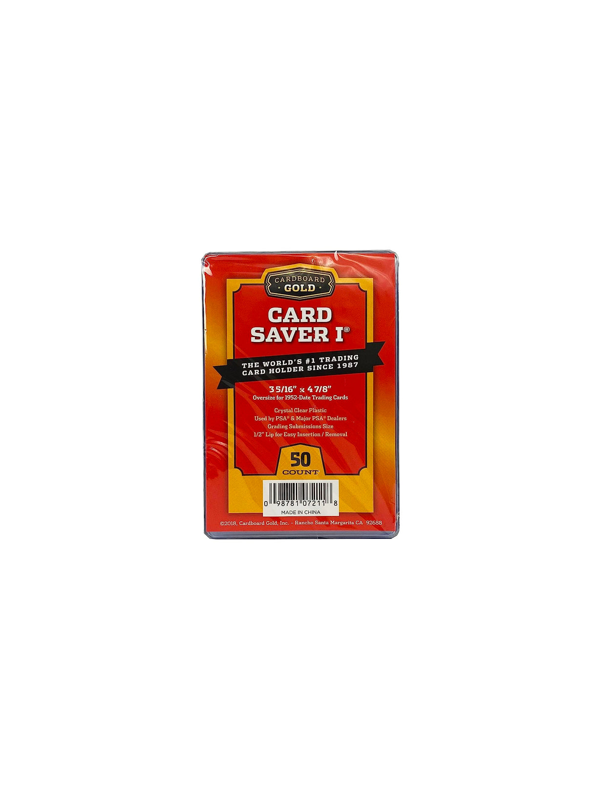 Cardboard Gold Card Saver 1 - 50ct Semi-Rigid Card Holders - PSA Submission Size