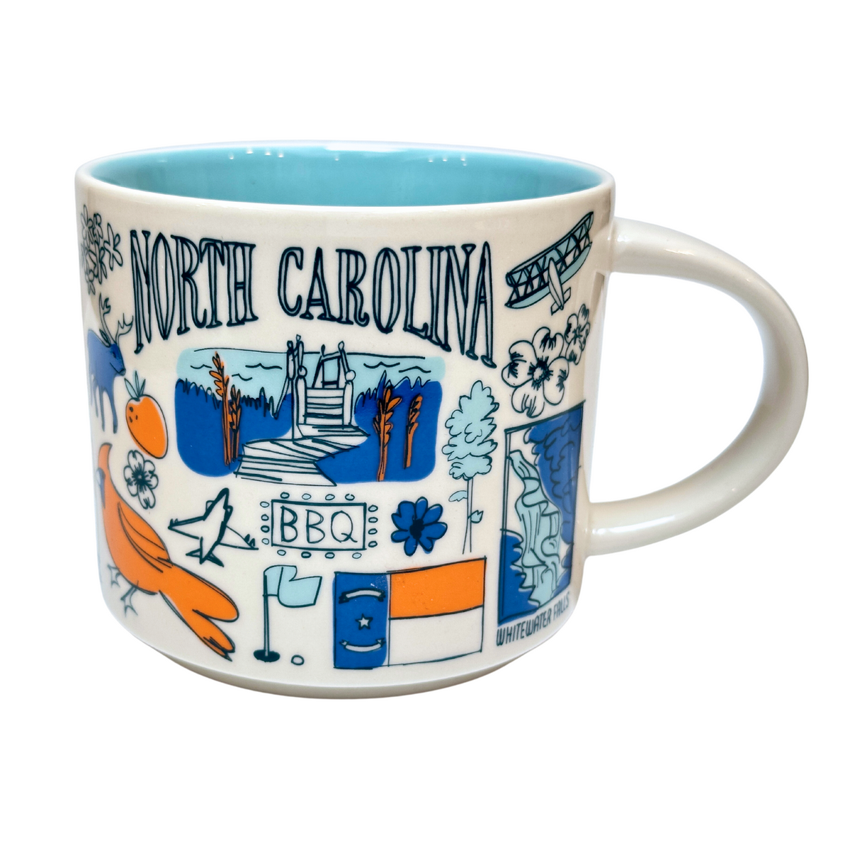 Starbucks Been There Series North Carolina Ceramic Mug,14 Oz  BlueProton