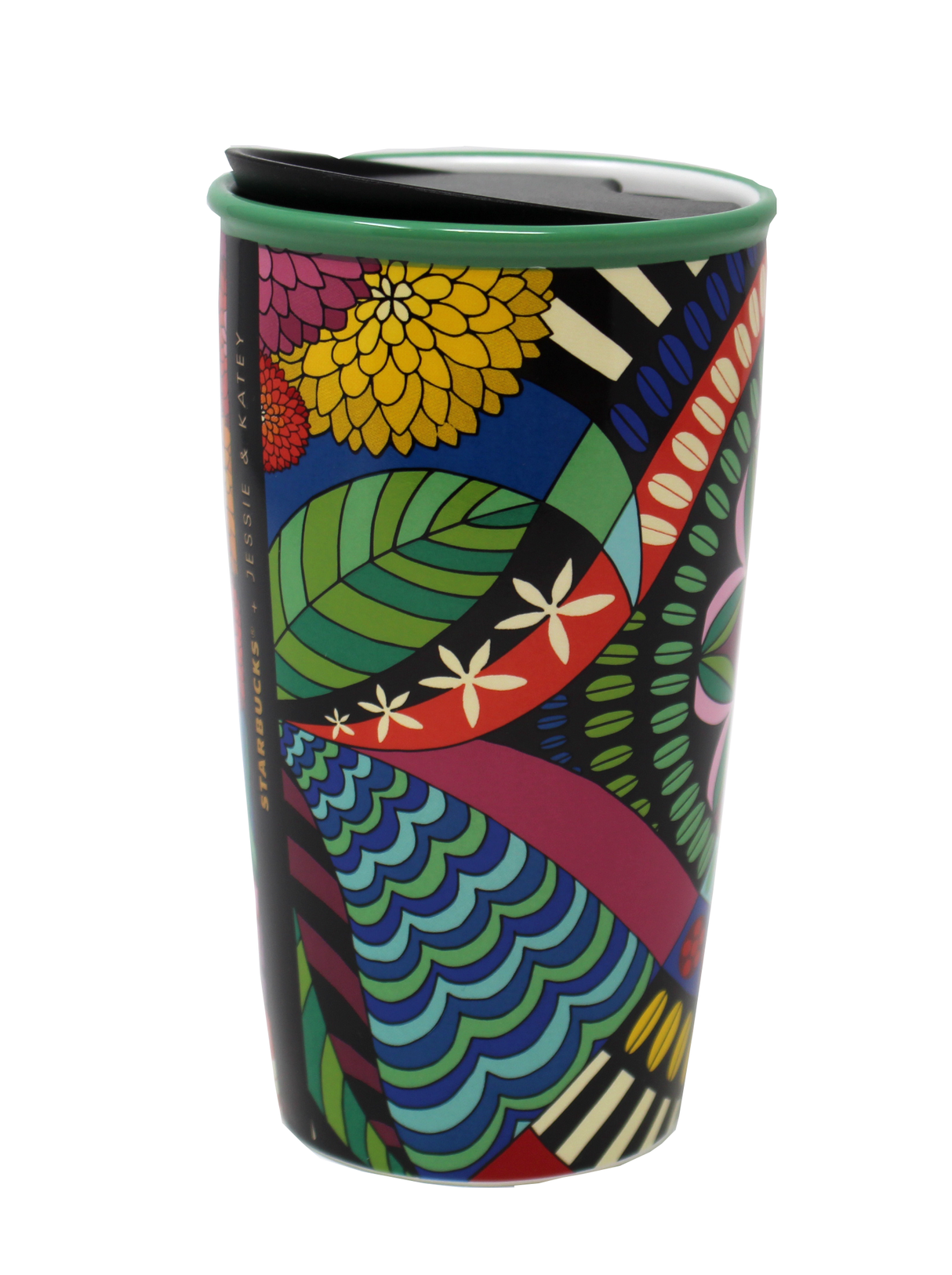 Starbucks + Jessie & Katey Double Walled Ceramic Travel Tumbler Limited Edition 12 Oz