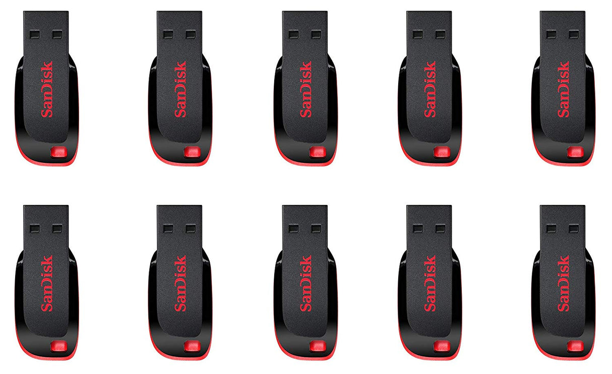 SanDisk 8GB Cruzer Blade USB 2.0 Flash Drive (10 Pack)