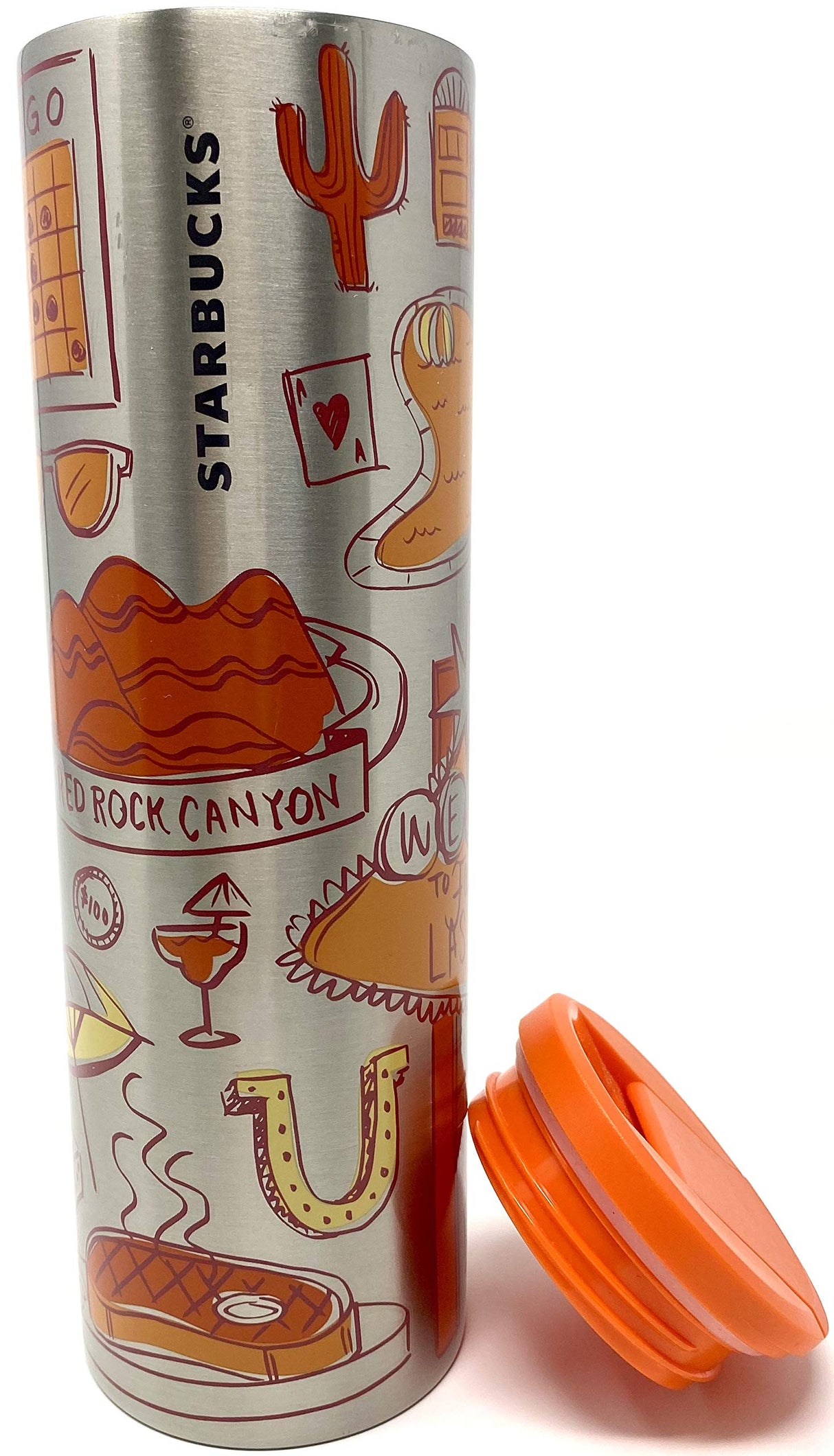 Starbucks Las Vegas Vacuum Insulated Stainless Steel Traveler Coffee Tumbler, 16 Oz