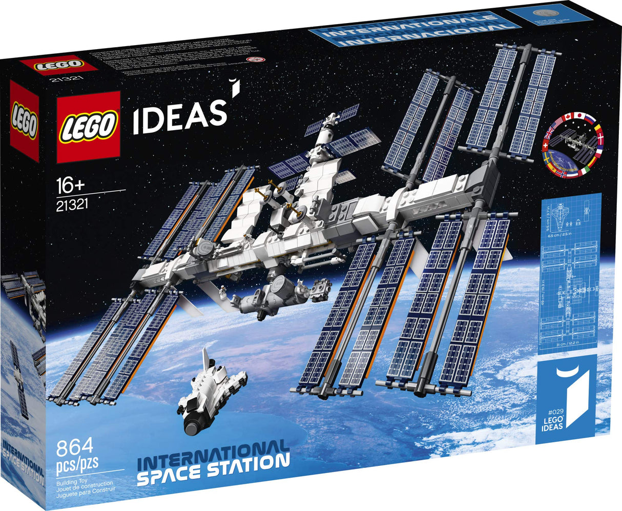 LEGO Ideas International Space Station 21321 Building Kit, Adult Set for Display, Makes a Great Birthday Present (864 Pieces) (Like New, Open Box)