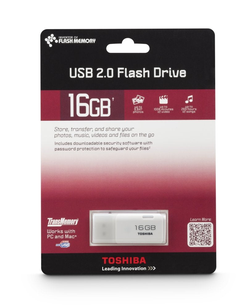 Toshiba TransMemory USB 2.0 Flash Drive, 16GB (PFU016U-1ACW)