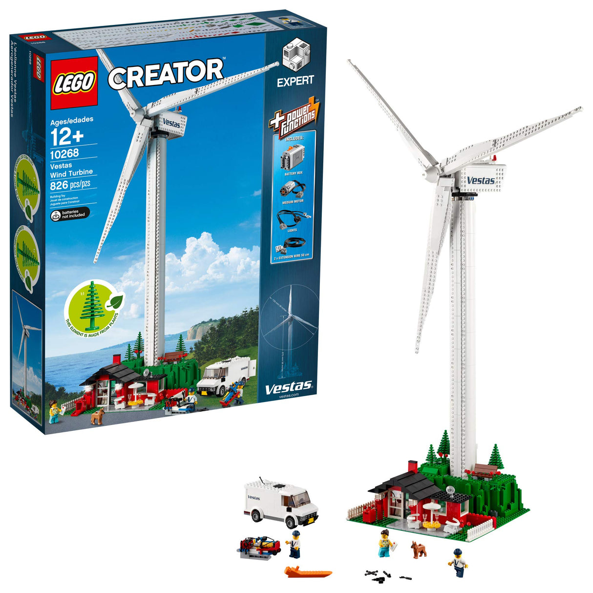 LEGO Creator Expert Vestas Wind Turbine 10268 Building Kit (826 Pieces)