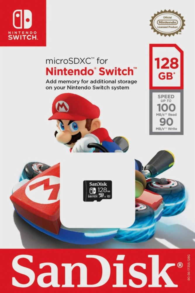 SanDisk 128GB microSDXC UHS-I card for Nintendo Switch - SDSQXAO-128G-GN6ZA