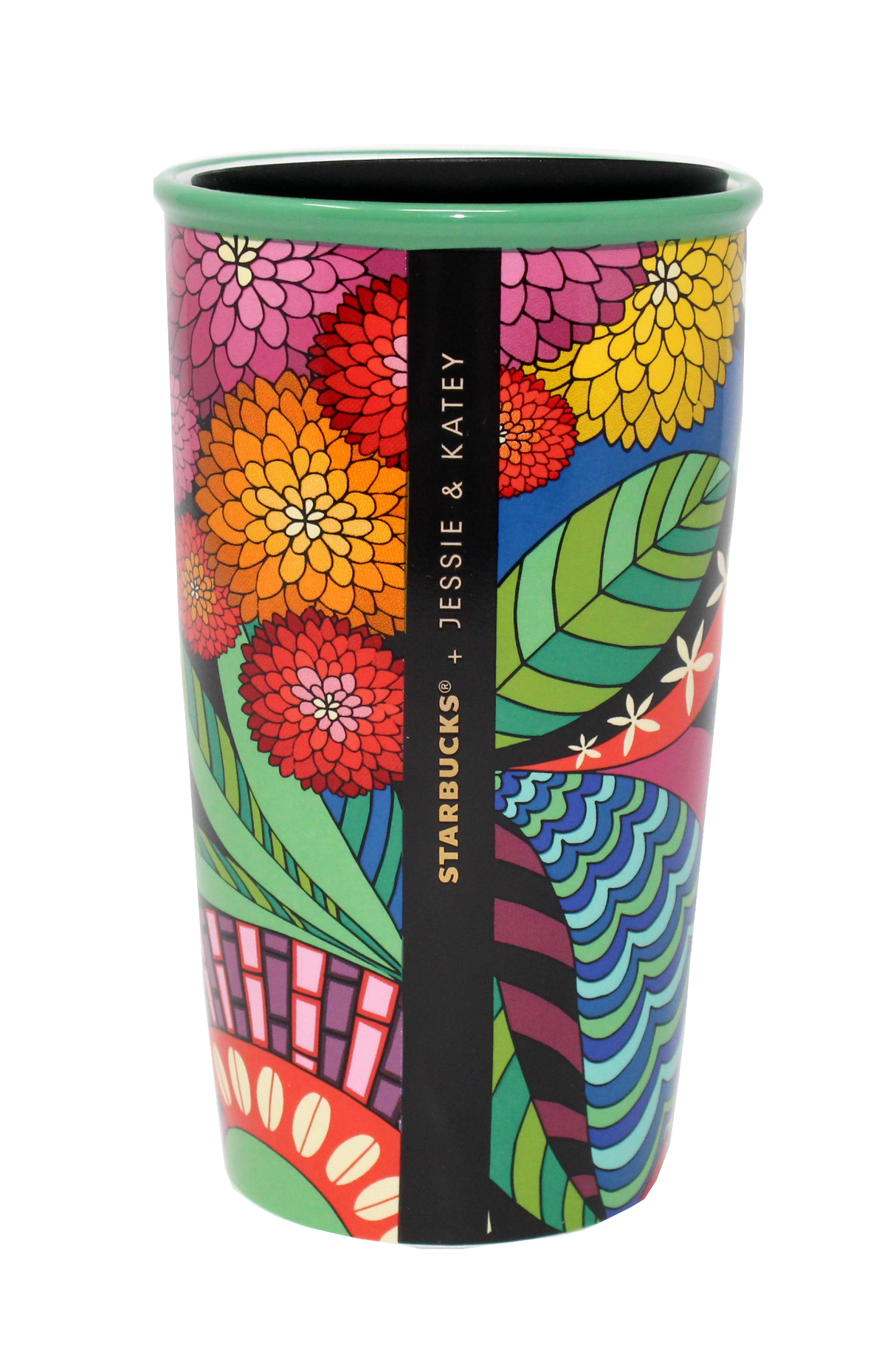 Starbucks + Jessie & Katey Double Walled Ceramic Travel Tumbler Limited Edition 12 Oz
