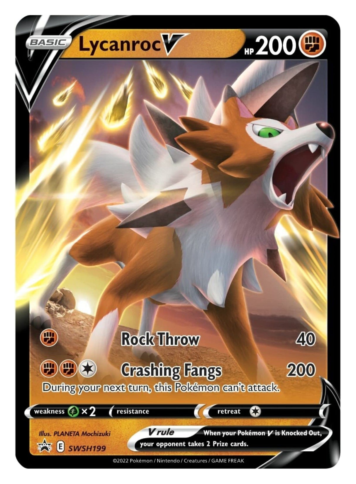Pokemon Crashing Fangs Lycanroc V Battle Deck