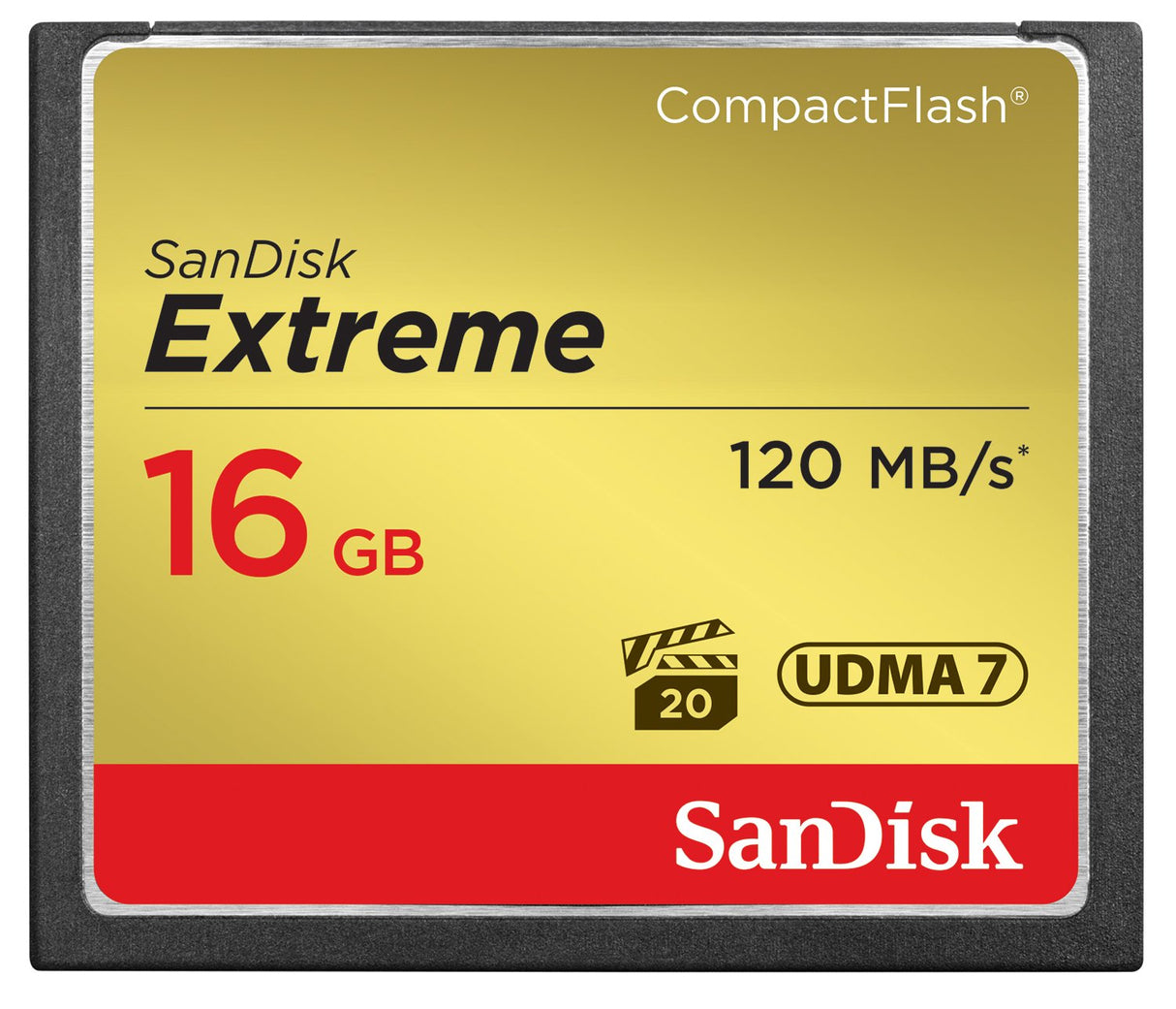 SanDisk Extreme 16GB CompactFlash Memory Card UDMA 7 Speed Up To 120MB/s- SDCFXS-016G-X46
