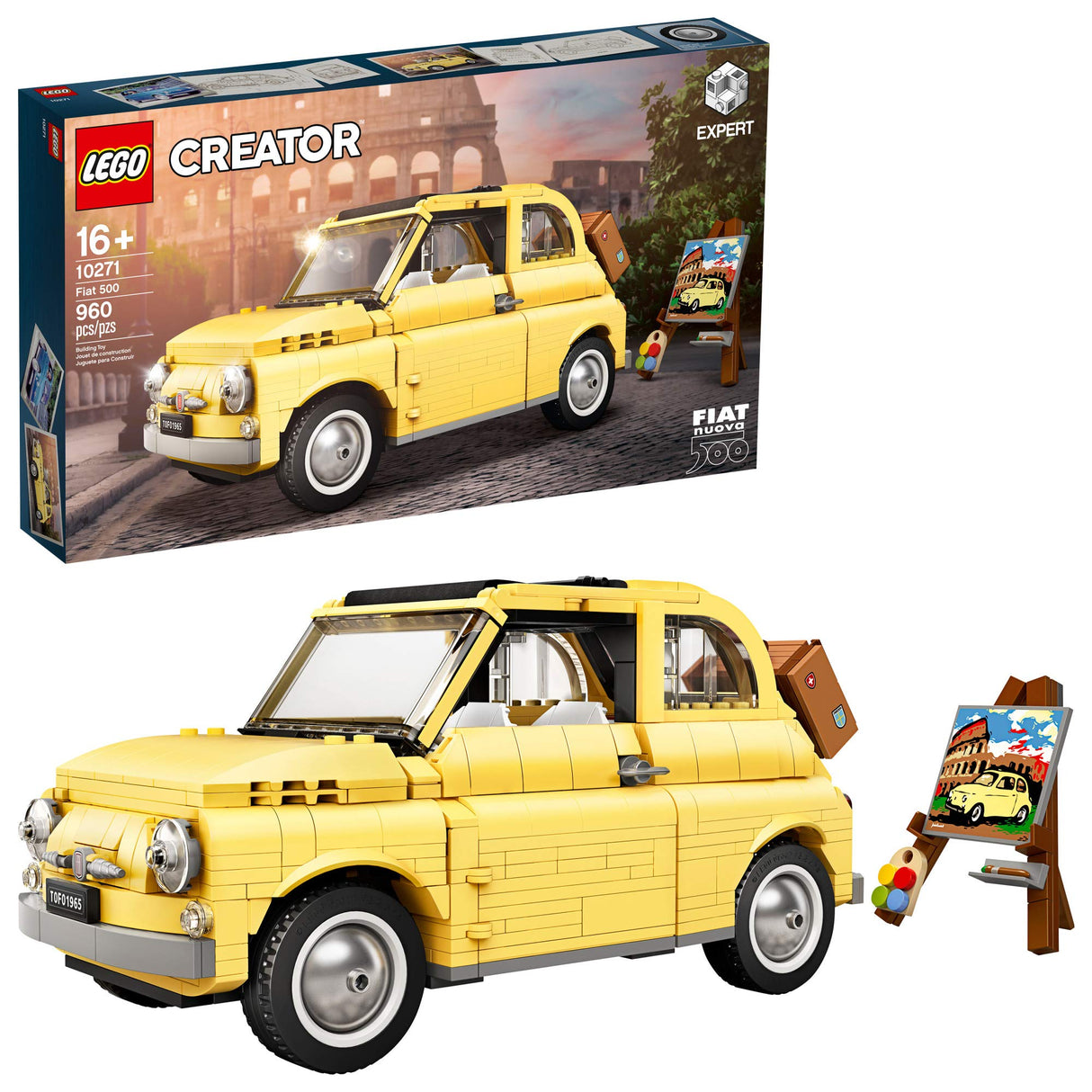 LEGO Creator Expert Fiat 500 10271 Toy Car Building Set for Adults, New 2020 (960 Pieces)
