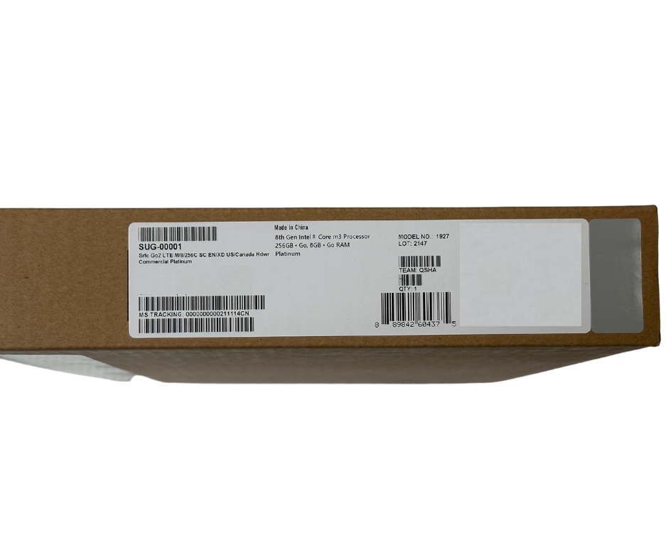 Microsoft Surface Go 2 10.5" 2-in-1 Tablet with 4G LTE Advanced, Intel Core m3 8100Y 1.1GHz, 8GB RAM, 256GB SSD, Windows 10 Pro, Silver