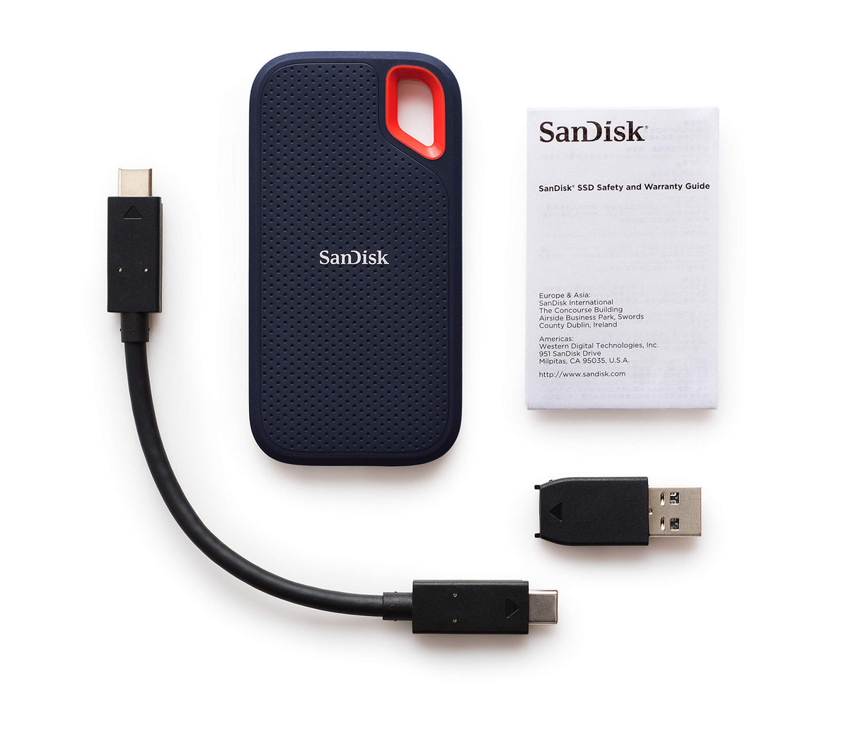 SanDisk 250GB Extreme Portable External SSD - Up to 550MB/s - USB-C, USB 3.1 - SDSSDE60-250G-G25