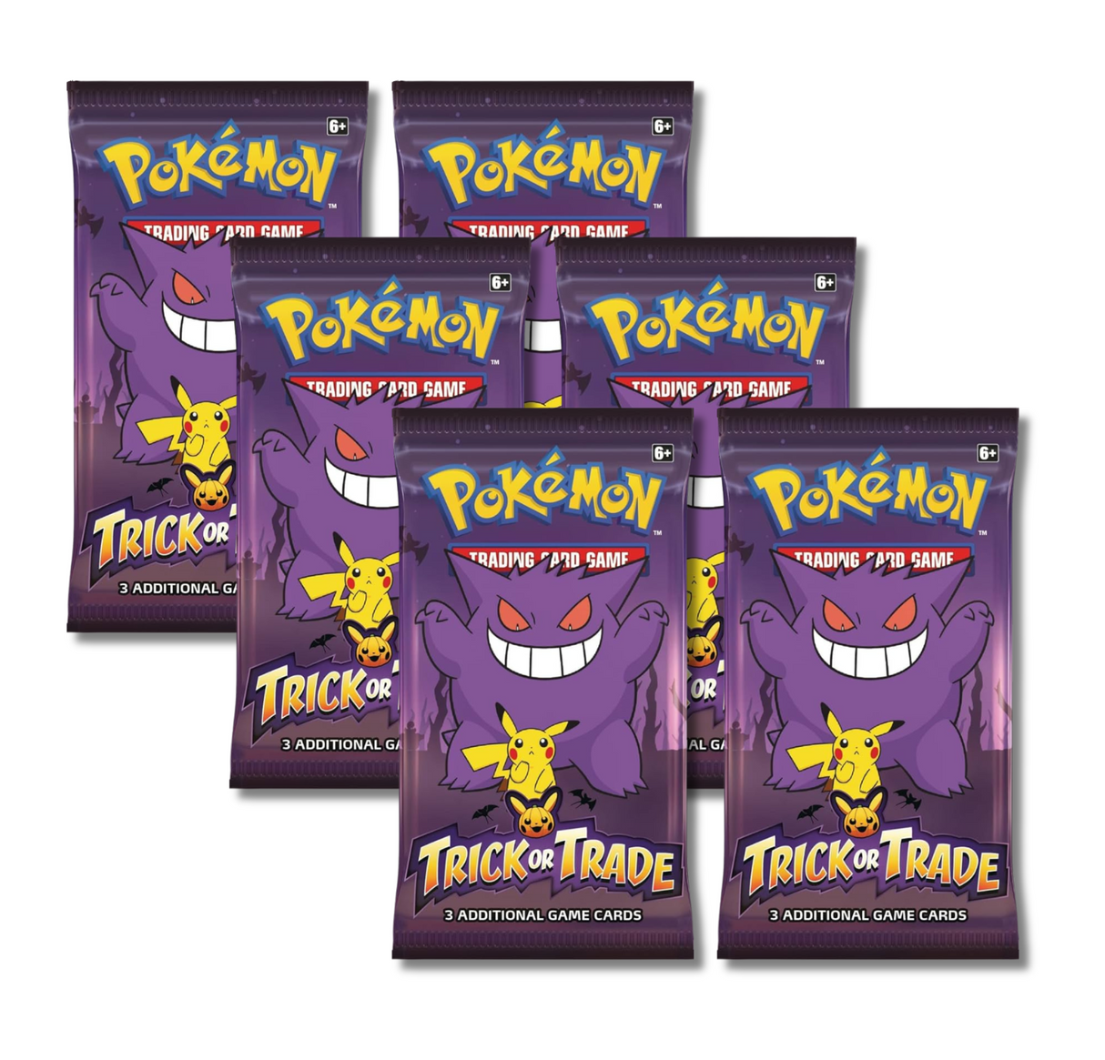 Pokemon 2023 Trick or Trade Gengar & Pikachu | 6 Mini Booster Packs