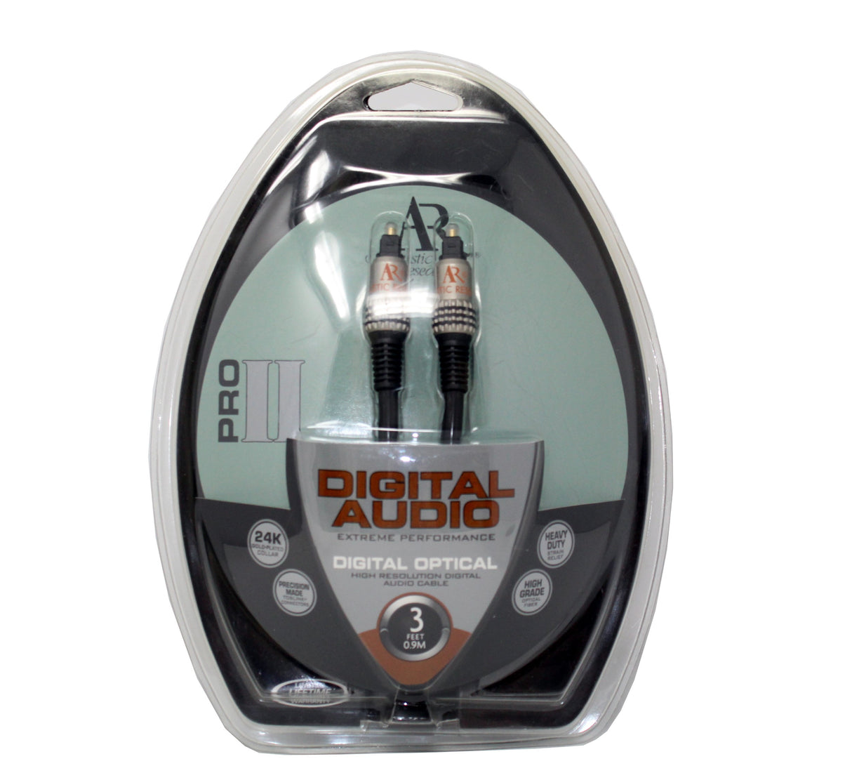 Acoustic Research Pro Series II PR180N - Digital audio cable (optical) - TOSLINK (M) - TOSLINK (M) - 3 ft - fiber optic