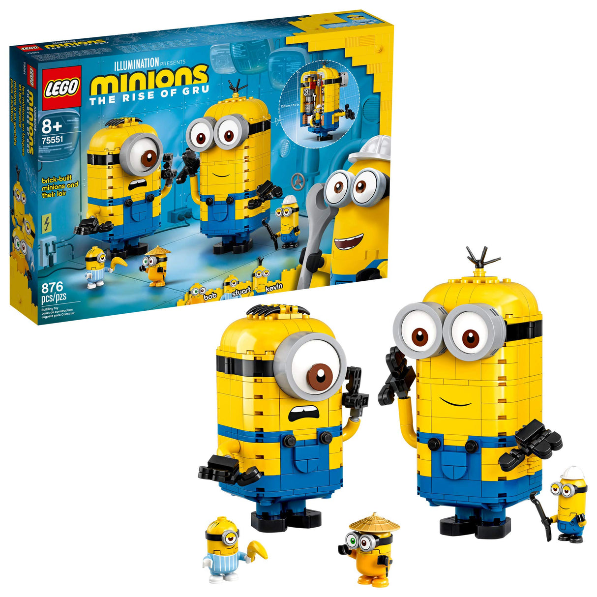 LEGO Minions: Brick-Built Minions and Their Lair 75551 (876 Pieces)