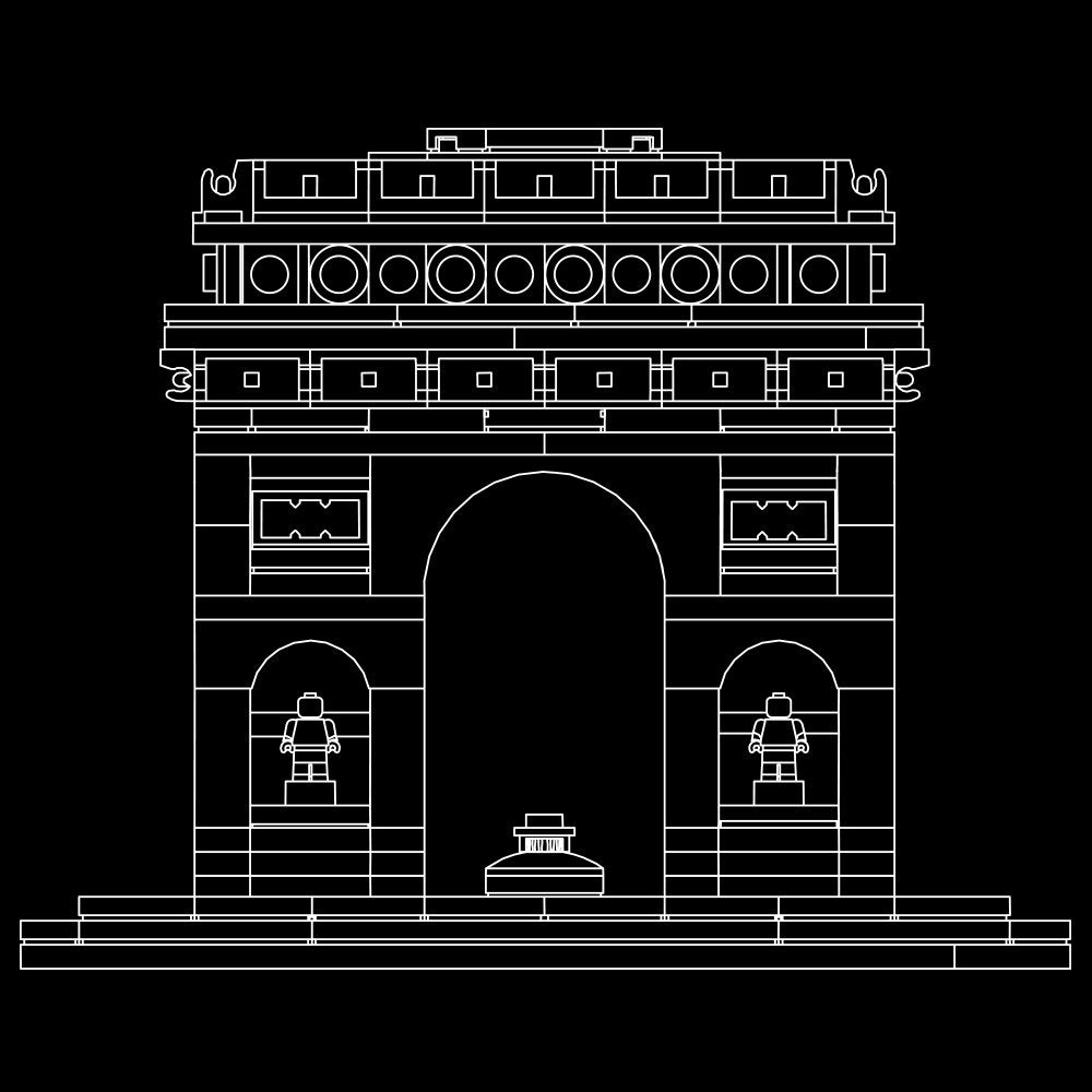 LEGO Architecture Arc De Triomphe 21036 Building Kit (386 Piece)