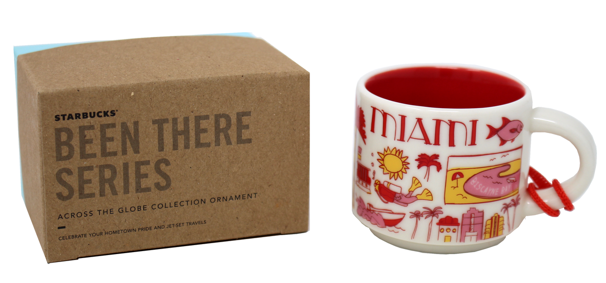 Starbucks Miami Been There Collection Ceramic Coffee Demitasse Ornament 2 Oz