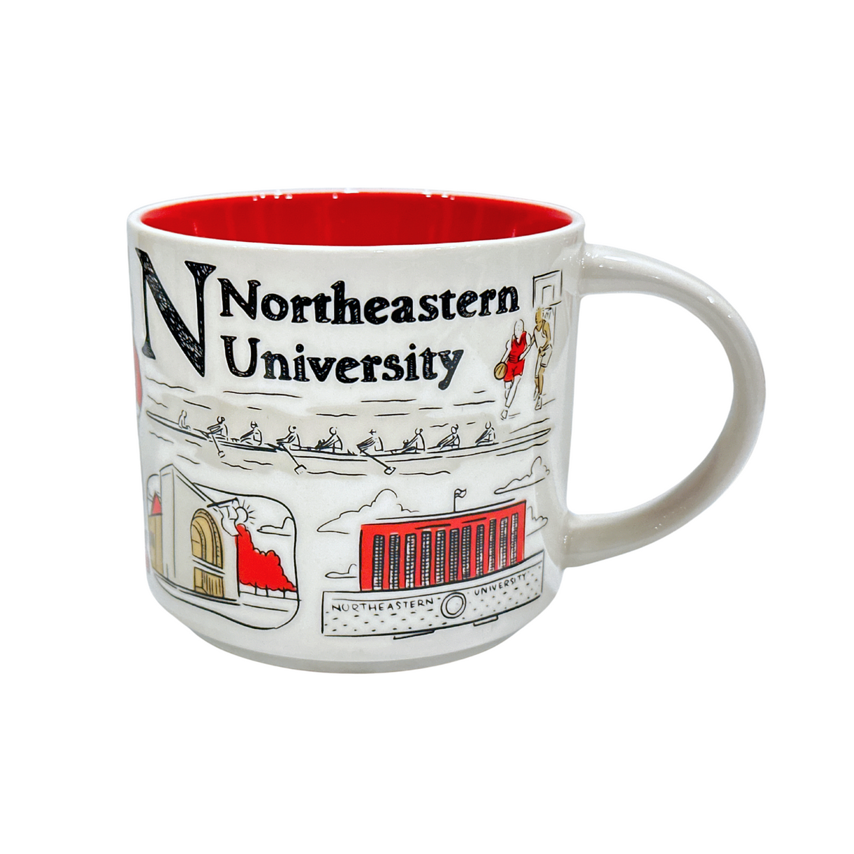 Starbucks Been There Series Campus Collection Northeastern University Ceramic Coffee Mug, 14 Oz
