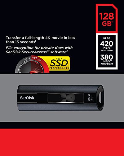 SanDisk SDCZ880-128G-G46 Extreme PRO 128GB USB 3.1 Solid State Flash Drive